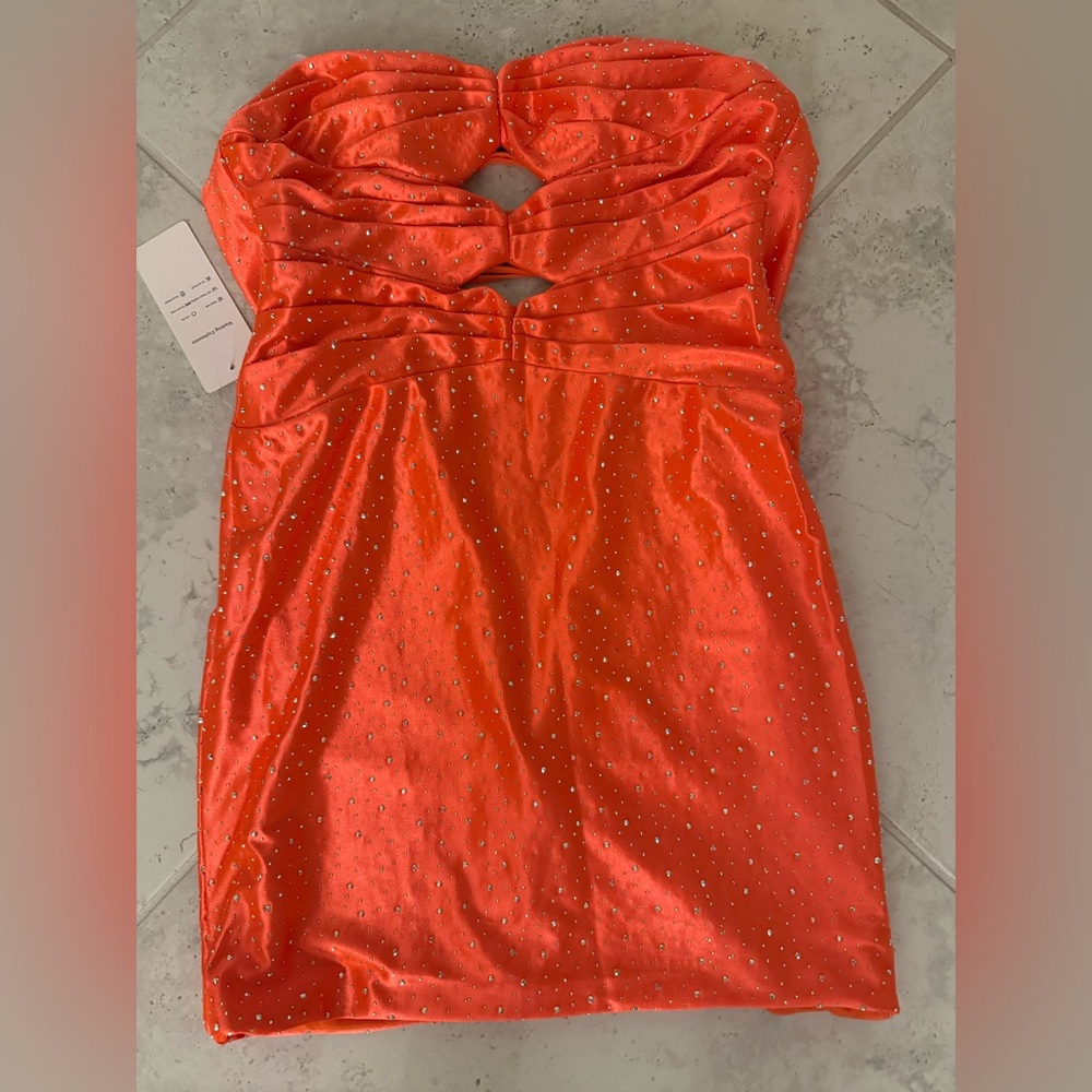 Extravagant Sheath Sweetheart Pleated Short/Mini Jersey Homecoming JEWELED New - Picture 8 of 8